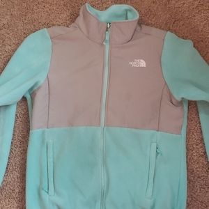 The North Face mint green jacket